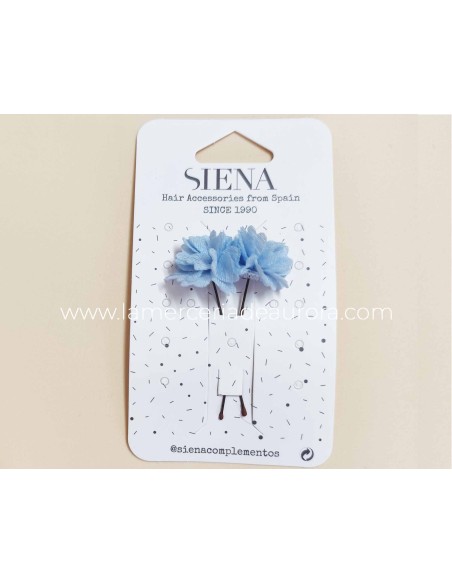 Pincho para recogidos "Flor bambula" (2 uds) 6707 de Siena complementos - 6 colores