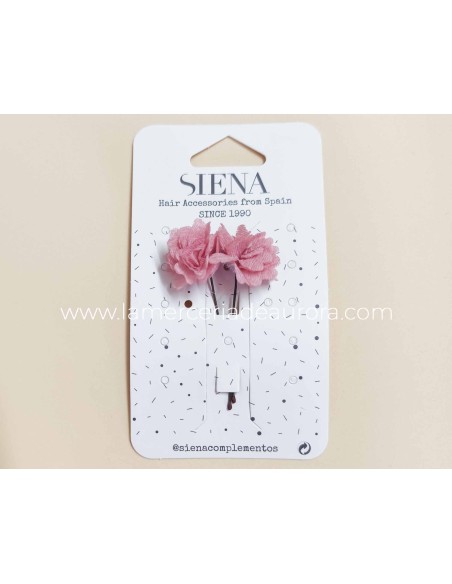 Pincho para recogidos "Flor bambula" (2 uds) 6707 de Siena complementos - 6 colores
