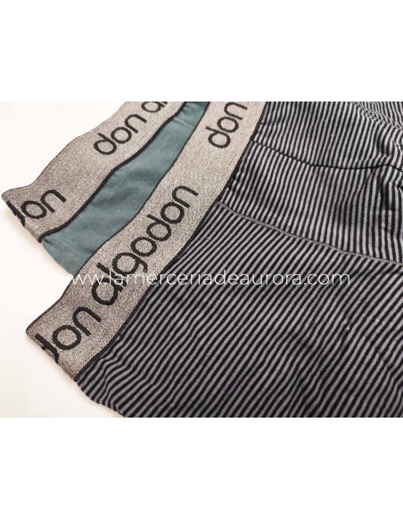 Pack bóxer PB03 - LISO VERDE y RAYAS NEGRO