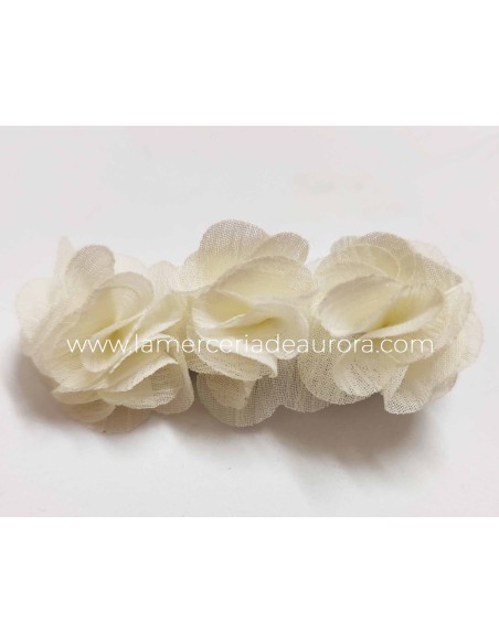 Pinza pico-pato "3 flores bambula" de Siena complementos - varios colores