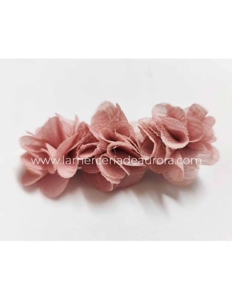 Pinza pico-pato "3 flores bambula" de Siena complementos - varios colores