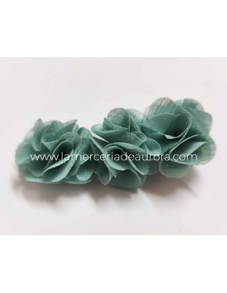 Pinza pico-pato "3 flores bambula" de Siena complementos - varios colores