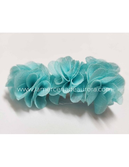 Pinza pico-pato "3 flores bambula" de Siena complementos - varios colores