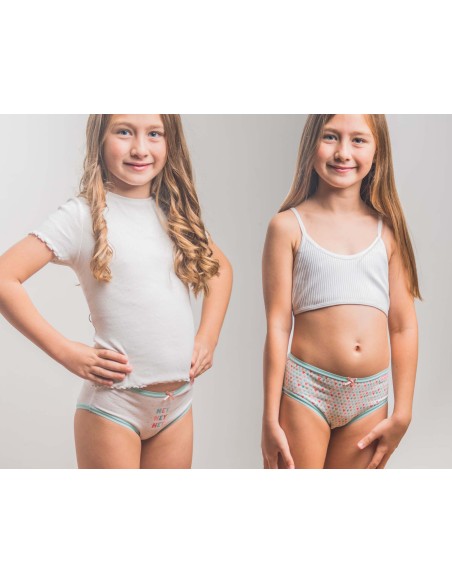 Bragas algodón niña "Hey, hey, hey" (pack 2 uds) de Kehat