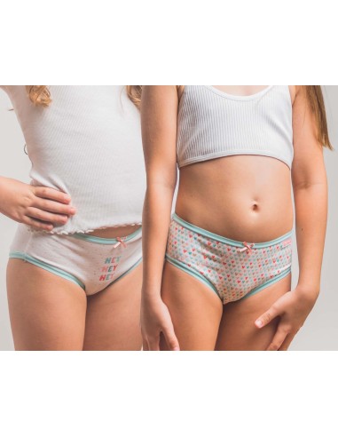 Bragas algodón niña "Hey, hey, hey" (pack 2...