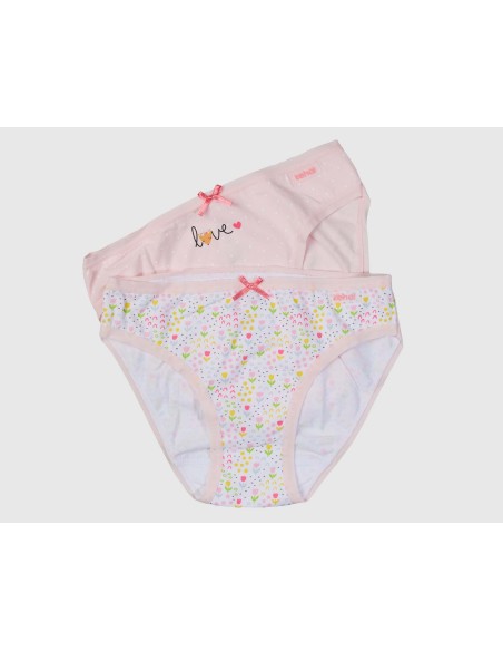 Bragas algodón niña "Love" (pack 2 uds) de Kehat