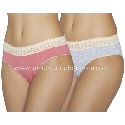 Braga midi fantasía coral y gris (pack 2 uds) 19202 de...