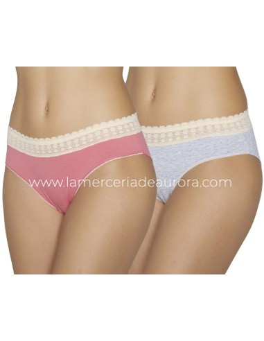Braga midi fantasía coral y gris (pack 2 uds)...