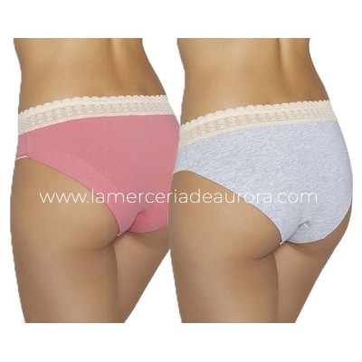 Braga midi fantasía coral y gris (pack 2 uds) 19202 de... 2