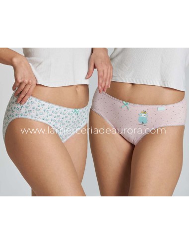 Braga midi mujer algodón 4245/2-2 (pack 2 uds)...