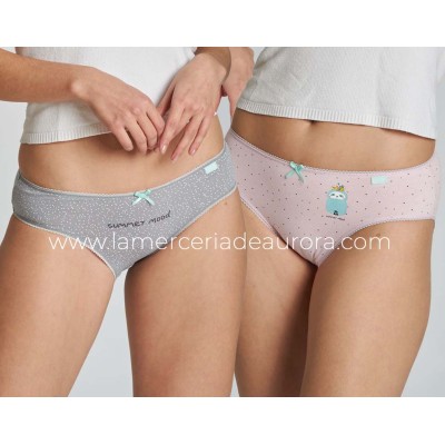 Braga midi mujer algodón 4245/2-3 (pack 2 uds) de Kehat