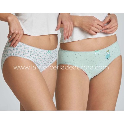 Braga midi mujer algodón 4245/2-4 (pack 2 uds) de Kehat