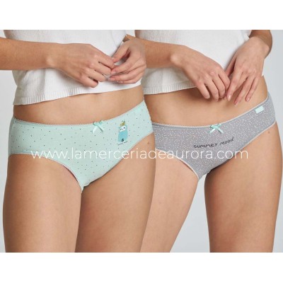 Braga midi mujer algodón 4245/2-6 (pack 2 uds) de Kehat