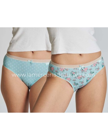 Braga midi mujer algodón Tulipanes-flores agua...