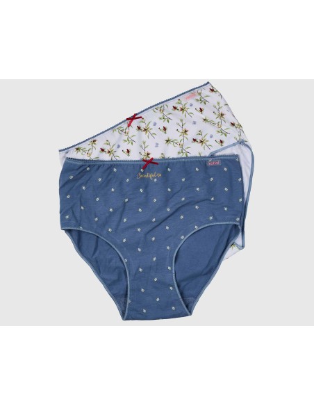 Braga alta mujer algodón "Beautiful" (pack 2 uds) de Kehat