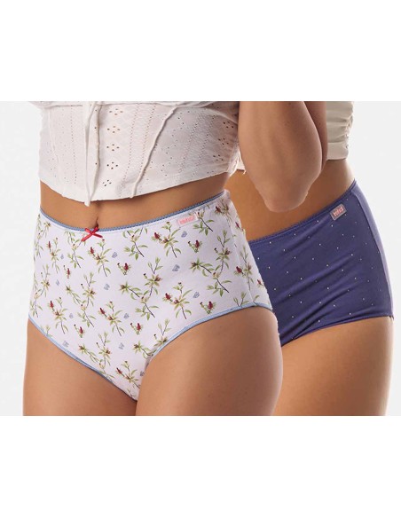 Braga alta mujer algodón "Beautiful" (pack 2 uds) 4265 de Kehat