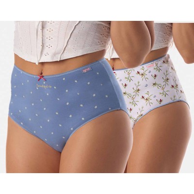 Braga alta mujer algodón "Beautiful" (pack 2 uds) 4265 de Kehat