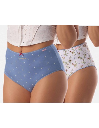 Braga alta mujer algodón "Beautiful" (pack 2 uds) 4265 de Kehat