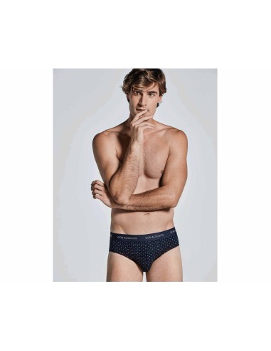 Slip hombre algodón "Liso y fantasía" (2 uds)...