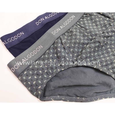 Slip hombre algodón "Liso y fantasía" (2 uds) PS721 de... 2