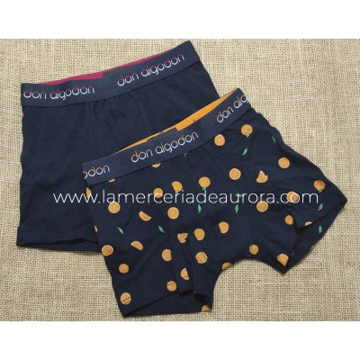 Bóxer chico algodón "Liso y frutas" PB75 (pack 2 uds) de... 2