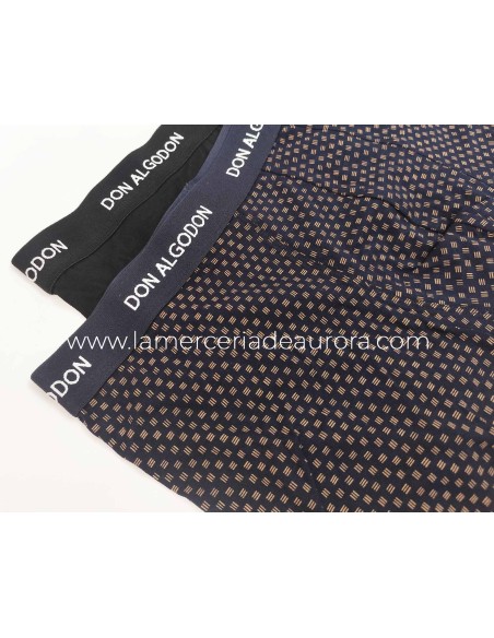 Pack bóxer PB717 - LISO NEGRO y MARINO FANTASÍA