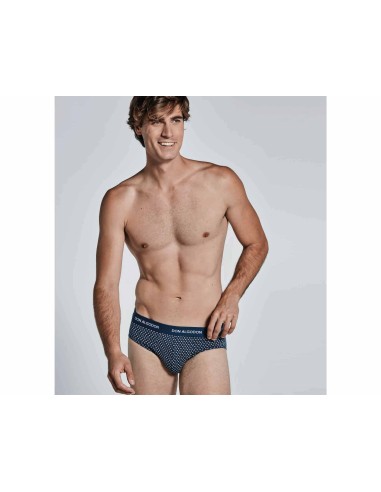 Slip hombre algodón "Liso y fantasía" (2 uds)...