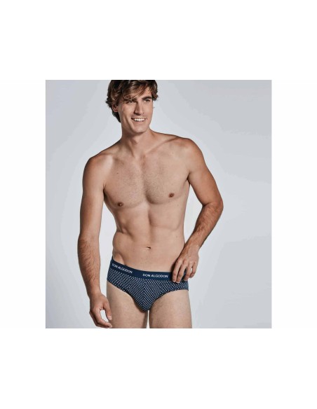 Slip hombre algodón "Liso y fantasía" (2 uds) PS717 de Don Algodón - varios colores