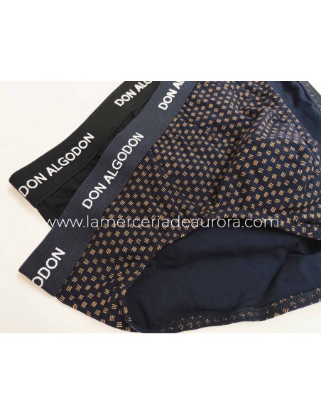 Pack slip PS717 - LISO NEGRO y MARINO FANTASÍA