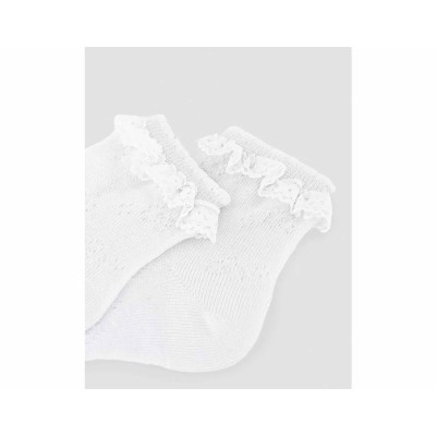 Calcetines ceremonia niña blanco "Calado y puntilla"... 2