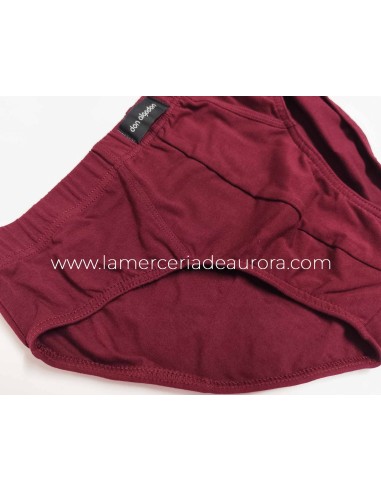 Slip S0100 Don Algodón - GRANATE