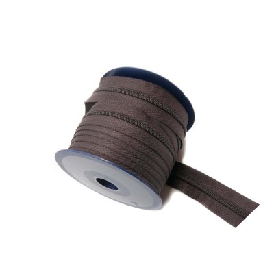 Cremallera continua de nylon malla 5 marrón chocolate