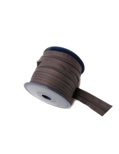 Cremallera continua de nylon malla 5 marrón chocolate