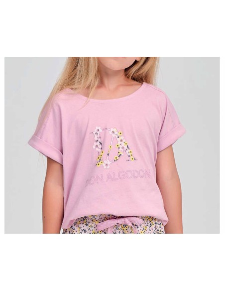 Pijama juvenil DON ALGODÓN DA26S205 - DETALLE CAMISETA