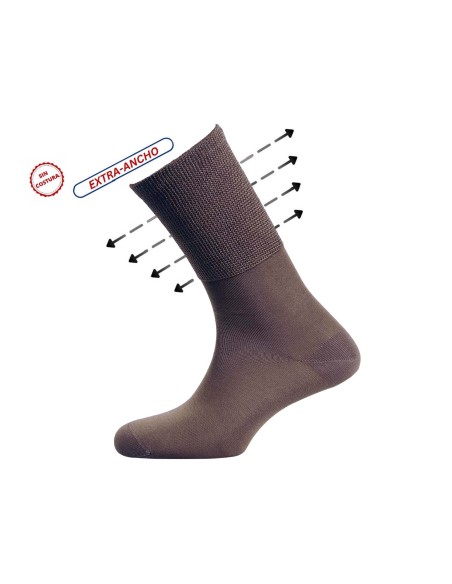 Calcetines caballero algodón Hilo de Escocia sin costuras Extra-ancho 3005 de Rodfer