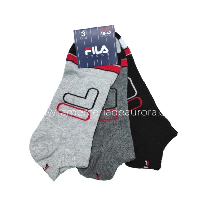 Calcetines deporte invisibles Black/grey (pack 3 pares)...