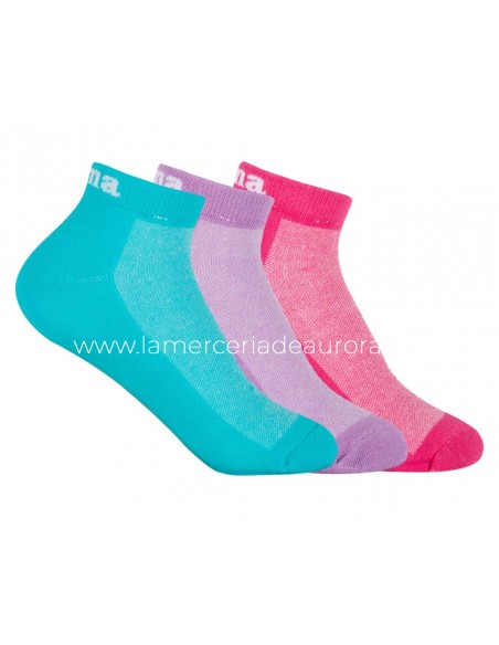 Calcetines deporte invisibles Colors (pack 3 pares) JS1701 de Joma