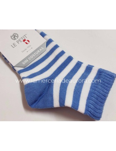 Calcetines Lepetit 253 - AZUL CELESTE Y BLANCO