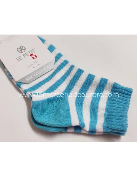 Calcetines Lepetit 253 - TURQUESA Y BLANCO