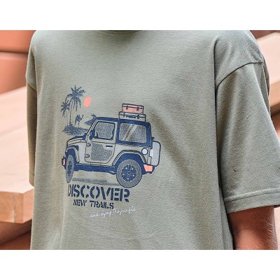 Pijama corto juvenil algodón "Discover new trail" de Muslher 2