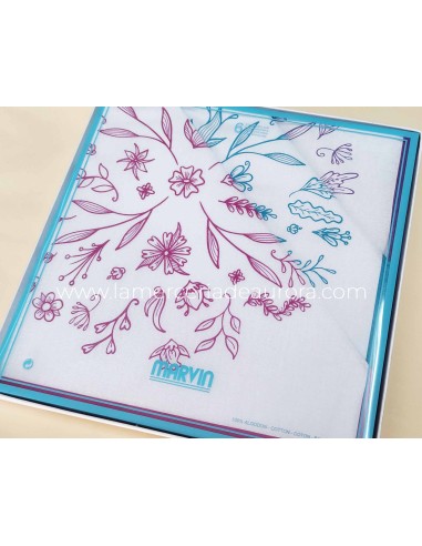 Pañuelos mujer fondo blanco (6 uds) "Primavera"...