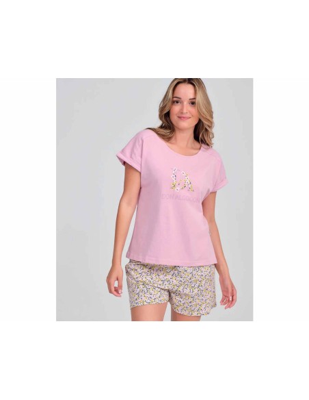 Pijama corto mujer DA26S420 de DON ALGODÓN