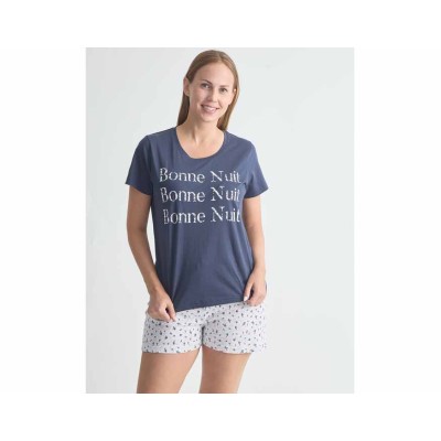 Pijama corto mujer algodón "Bonne Nuit" de Diassi