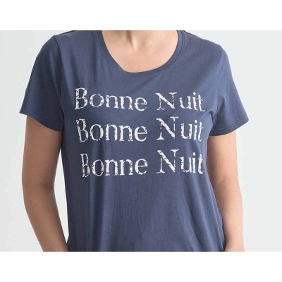 Pijama corto mujer algodón "Bonne Nuit" de Diassi 2