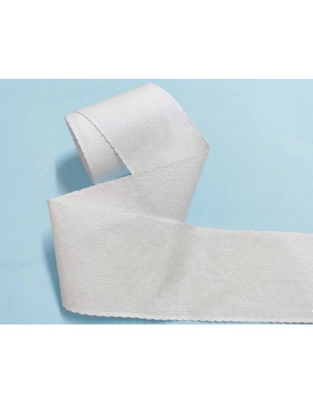 Entredós de Aida blanco para bordar a punto de cruz (ancho 10cm) de Manubens