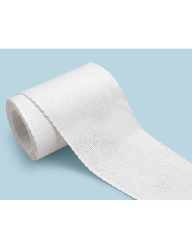 Entredós de Aida blanco para bordar a punto de...