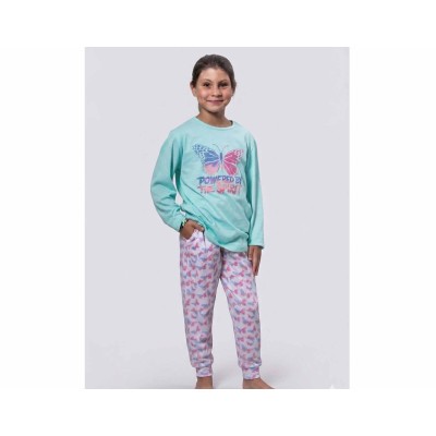 Pijama largo juvenil algodón entretiempo "Powered by the...