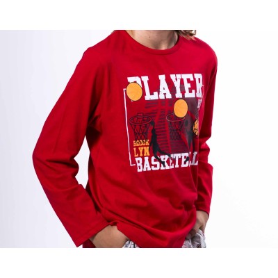 Pijama largo juvenil algodón entretiempo "Player... 2