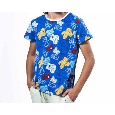Pijama corto juvenil algodón "Retro gamer" de Kinanit 2