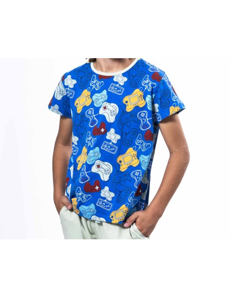 Pijama corto juvenil algodón "Retro gamer" de Kinanit
